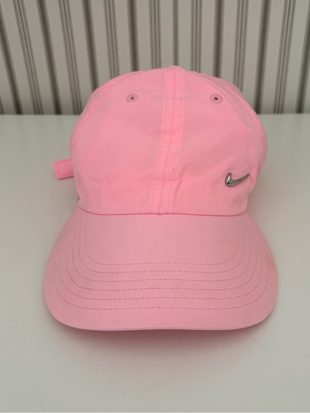 Nike Pink Baseball Cap with Silver Swoosh
